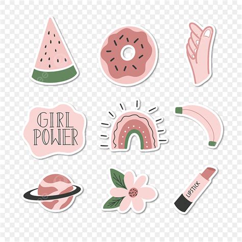 Pink Stickers Hd Transparent Pink Cute Stickers Donut Cute Stickers Cute Clipart Png Image