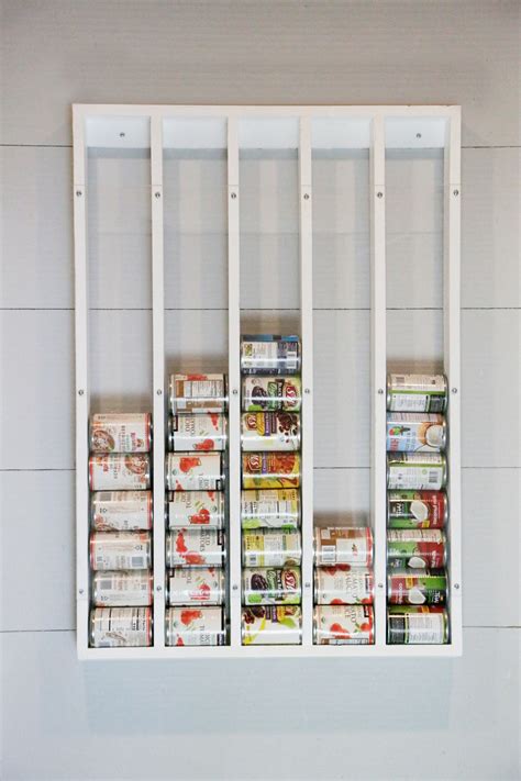 Wall Mounted Can Organizer Diy Pantry Organization Food Storage