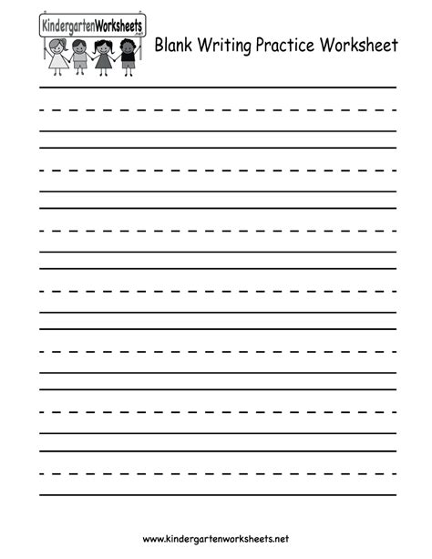 Blank Writing Practice Worksheet Free Printable Digital And Pdf