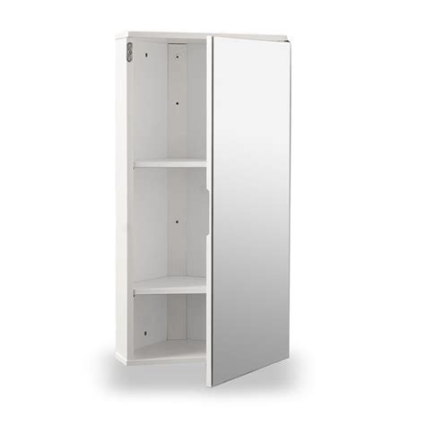 Get all of your bathroom supplies organized and stored with a new bathroom cabinet. White Gloss Corner Bathroom Wall Cabinet | Roman At Home