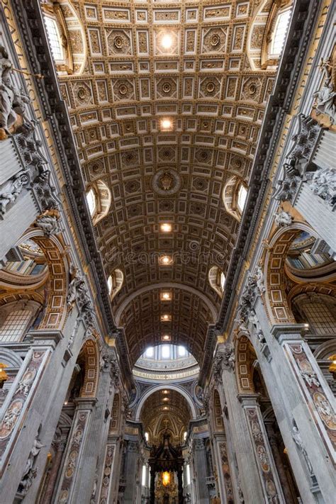 Inside Of St Peter Basilica In Vatican City Editorial Stock Photo