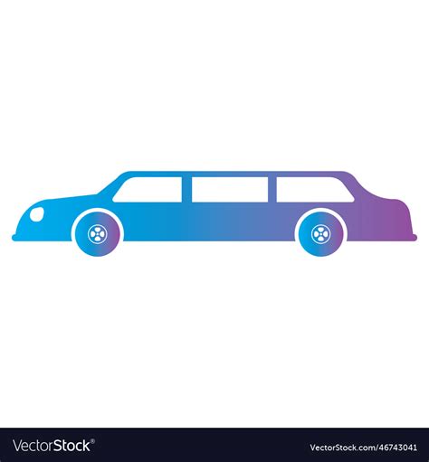 Isolated Colored Limousine Icon Flat Design Vector Image