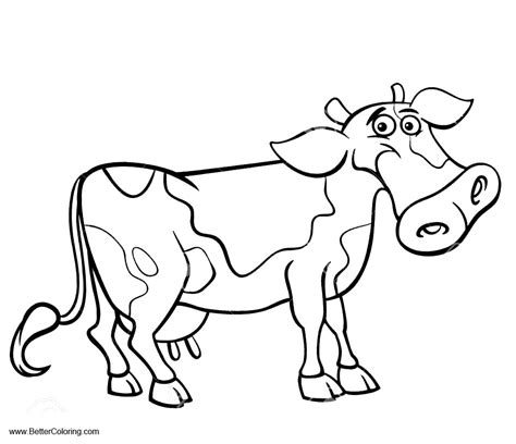 Cartoon Cow Coloring Pages Free Printable Coloring Pages