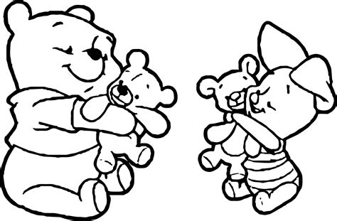 Nice Baby Pooh Piglet Baby Coloring Page Baby Coloring Pages Cute