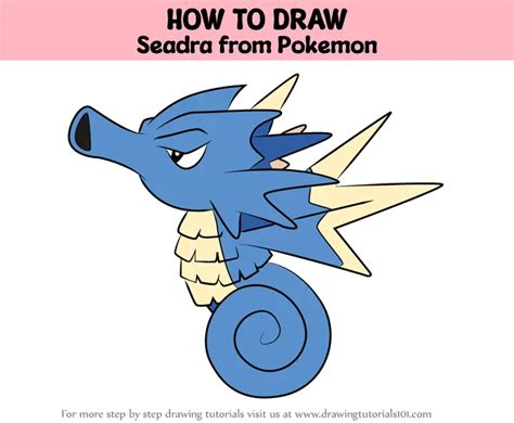 How To Draw Seadra From Pokemon Pokemon Step By Step