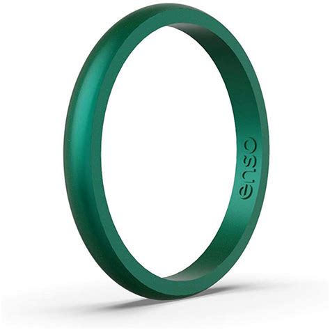 Enso Rings Halo Birthstone Silicone Ring Minimalist Stackable Wedding