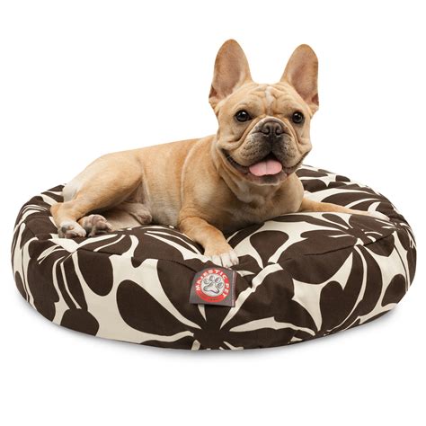 Majestic Pet Plantation Round Dog Bed Treated Polyester Removable Cover