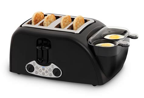 Toast n' egg tt5500 black toast n' egg: 4 Slice Egg & Muffin Toaster @ Sharper Image