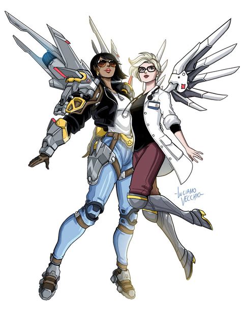 Pharah And Mercy By Lucianovecchio On Deviantart