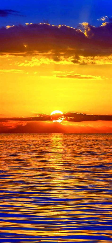 Iphone Wallpaper Sunset Sea Beach Horizon Hd Hd Beautiful Sunset