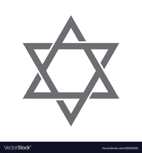 Star Of David Symbol Of Judaism Royalty Free Vector Image