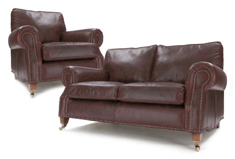Hepburn Vintage Leather Suite From Old Boot Sofas