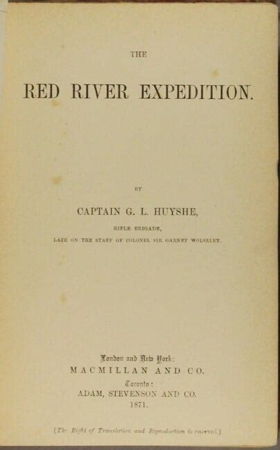 The Red River Expedition G L Huyshe Capt