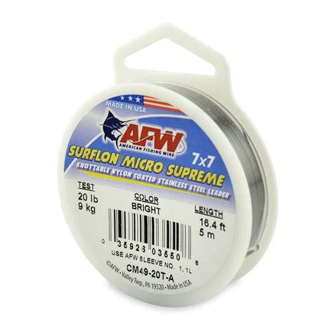 American Fishing Wire Surflon Micro Supreme Nylon Coated 7x7 Stainless