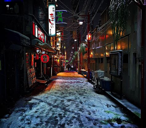 Snowy Nostalgic Shinjuku Tokyo Shinjuku Tokyo City Aesthetic Snowy Nostalgic Japan World