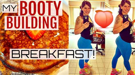 My Booty Building Breakfast Strawberry Oatmeal Pancakes Recipe Youtube