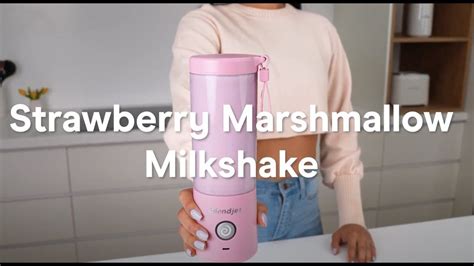 Strawberry Marshmallow Milkshake Blendjet Recipe Youtube Milkshake