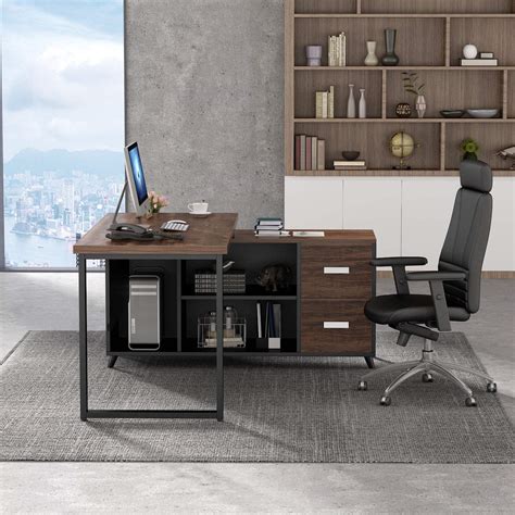 Tribesigns L Shaped Computer Desk 55 Inch Large Executive Office Desk