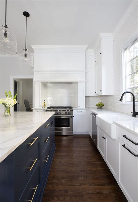 20 Navy And White Cabinets Kitchen
