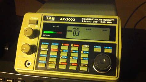 aor ar 2002 communications receiver scanner youtube