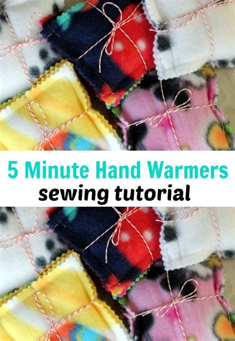5 Minute Fleece Hand Warmers Hand Warmers Sewing Tutorials Sewing