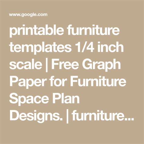 Download free furniture templates with graph paper. printable furniture templates 1/4 inch scale | Free Graph ...