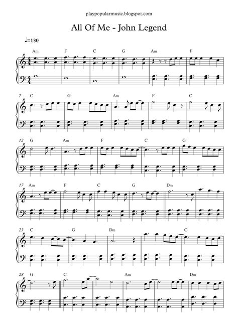 You're absolute not in a hurry, and take time to explain. Free piano sheet music: All of me - John Legend.pdf What's going on in that beautiful mind? … (с ...