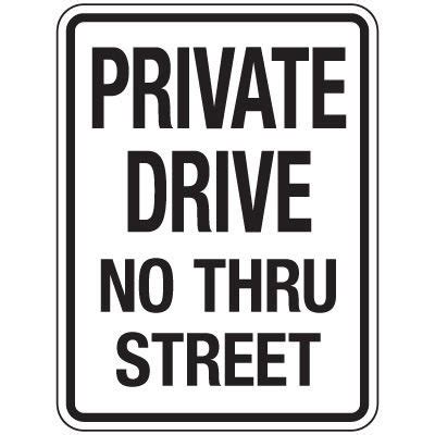 Reflective Parking Lot Signs Private Drive No Thru Street Seton Canada