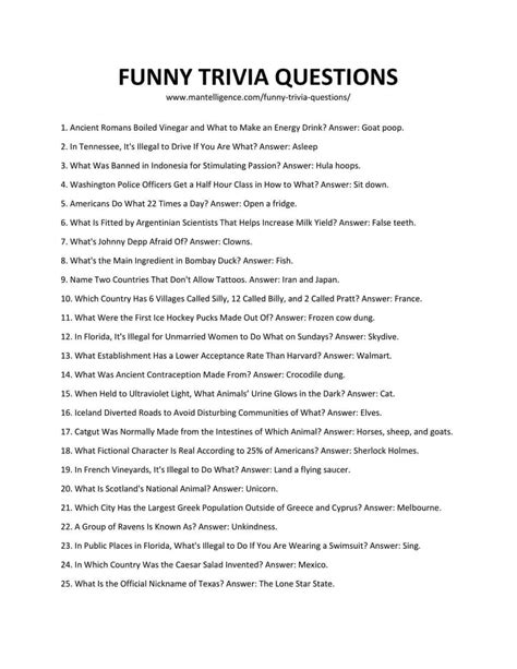 202 Really Funny Trivia Questions And Answers Easy To Hard In 2023