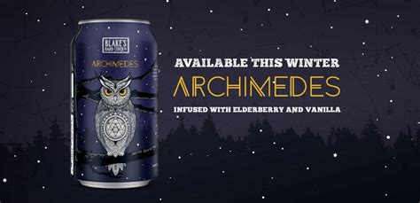 Seasonal News Blakes Hard Cider Releases Archimedes In November