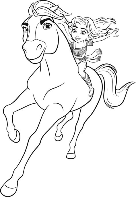 Lucky Pru Y Abigail Coloring Pages Spirit Riding Free Coloring Pages