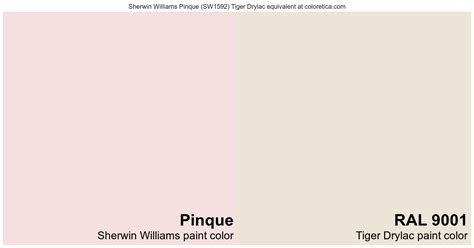 Sherwin Williams Pinque Tiger Drylac Equivalent Ral