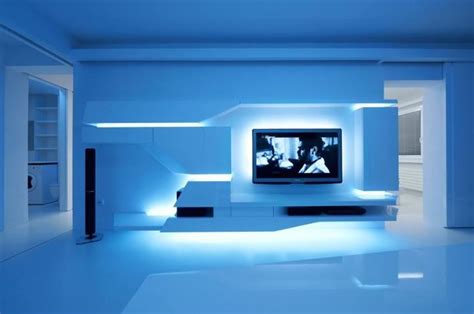 Awesome White Apartment Futuristic Interior Futuristic Home