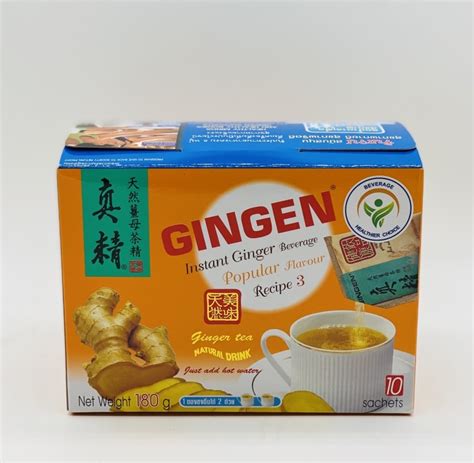 Gingen Instant Ginger Tea Popular Flavour 10x18g Metro Shop As