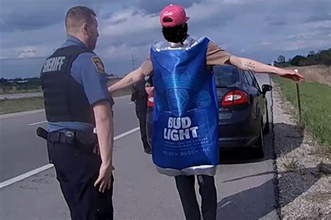 Kansas Cops Pull Over Dui Suspect Wearing Bud Light Costume