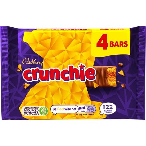 cadbury crunchie chocolate bar 104g pack of 4 gluten free products of australia