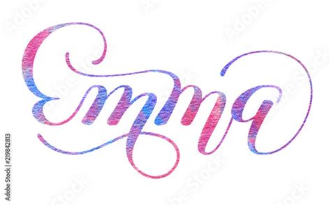 Hand Lettering Girls Name Emma Buy This Stock Illustration And
