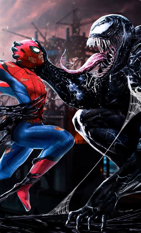 1280x2120 Spiderman Vs Venom Digital Art Iphone 6 Hd 4k Wallpapers