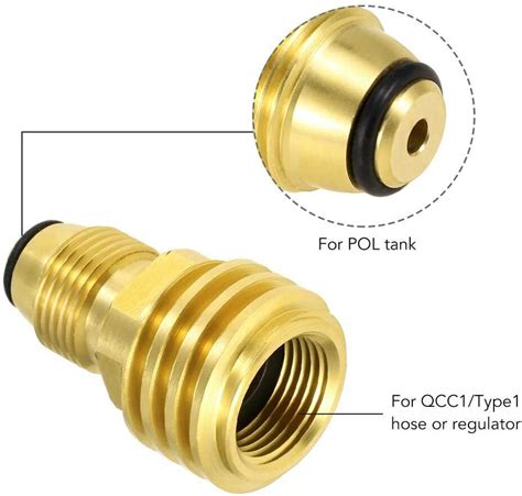 Converts Propane LP TANK POL Service Valve To QCC Outlet Brass Refill