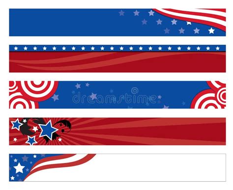 American Flag Banners Stock Vector Illustration Of Banner 12391838