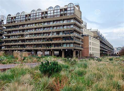 British Brutalist Architecture At The Barbican Estate London Editorial