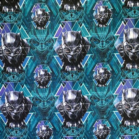 Black Panther Head Toss Fabric Cotton Quilting Licensed Etsy