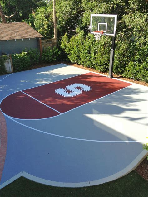 Half Basketball Court Can Add On Concrete And Paint In And Add Jordan