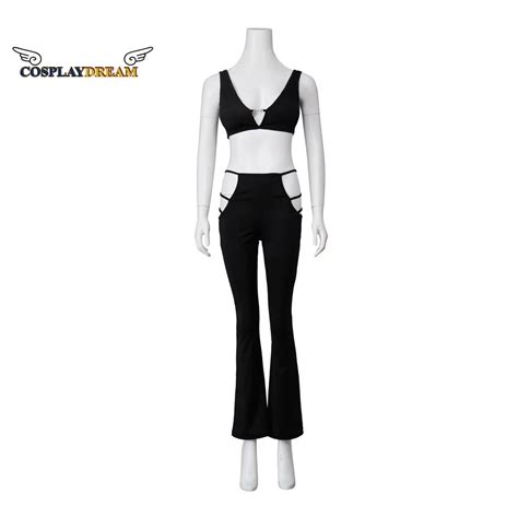 47t Euphoria Maddy Perez Cosplay Costume Maddy Black Crop Top Bra And