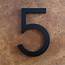 Modern House Number Aluminum Font FIVE 5 In  Etsy