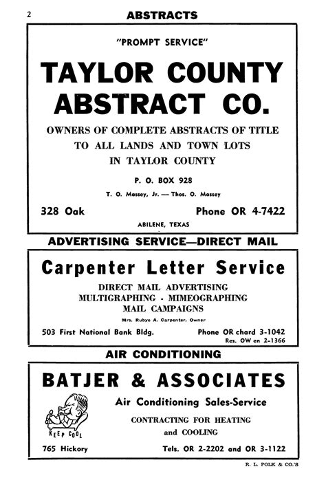Polk's Abilene (Taylor County, Texas) City Directory, 1960 - Page 2