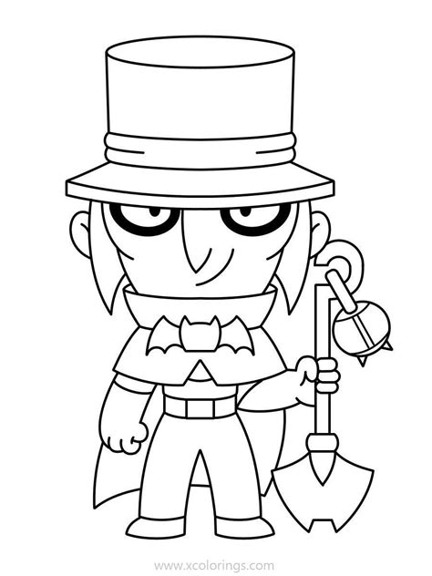 Brawl Stars Character Mortis Coloring Pages Xcolorings