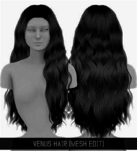 Sims 4 Cc Long Black Ombre Hair Bxeshop