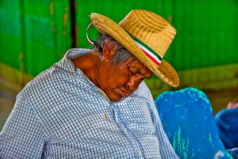 Mexican Man Sleeping At The Bus Station In Oaxaca Mexico Flickr