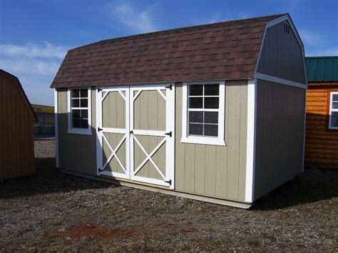 A storage shed loft increases the cubic feet of storage in your backyard shed. Backyard World - SHEDS - Painted Wood Side-Lofted Barn ...